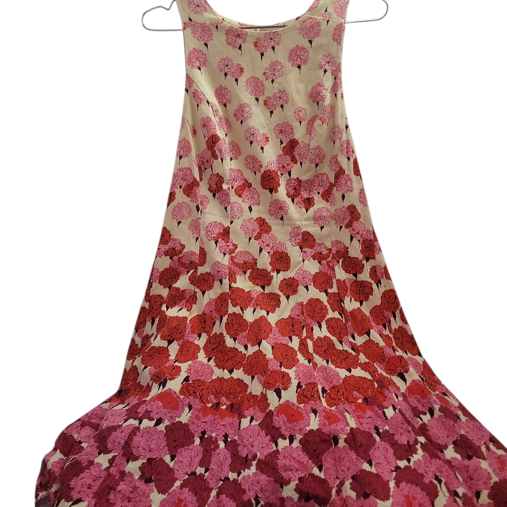 Maggy London Red and Pink Heart Pattern Midi Dress - Picture 2 of 5